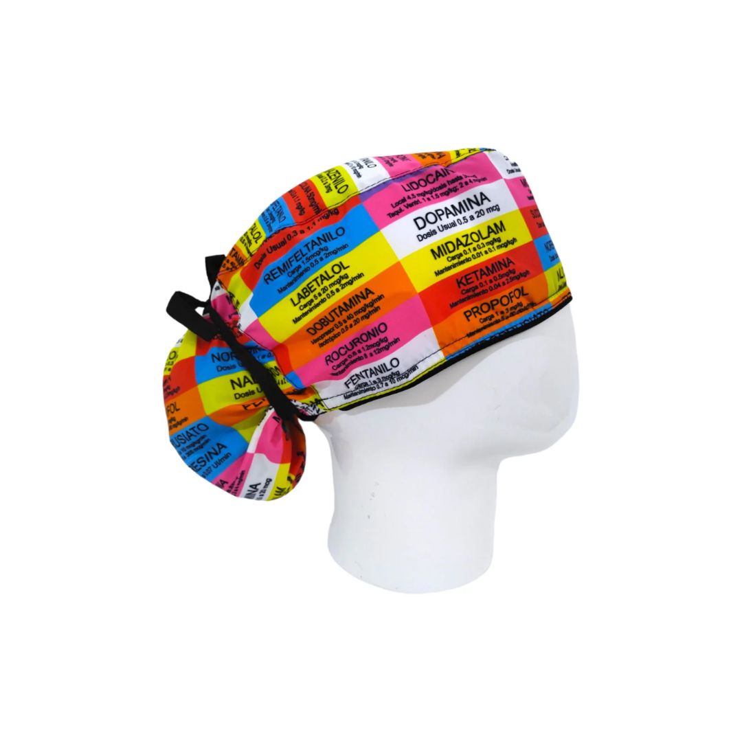 Gorro Quirúrgico Farmacología Multicolor