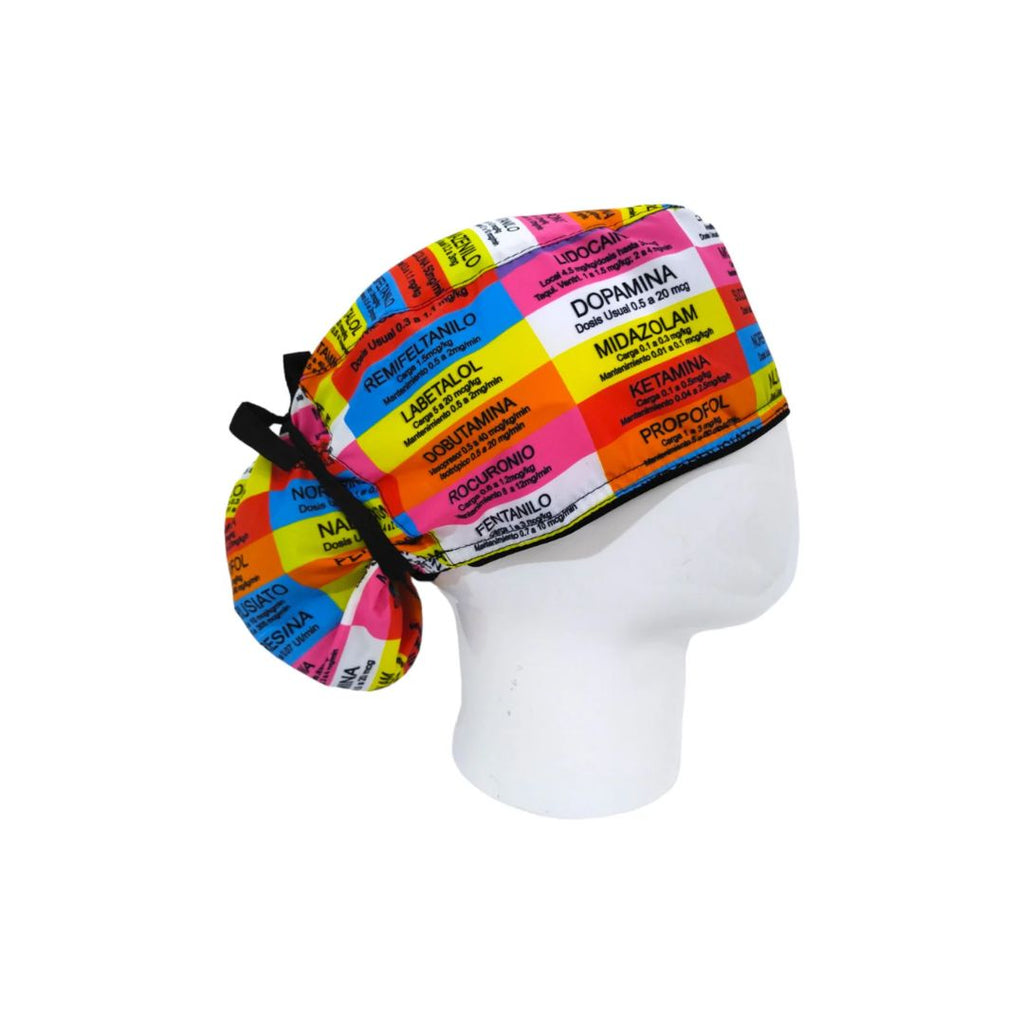 Gorro Quirúrgico Mujer Farmacología Multicolor