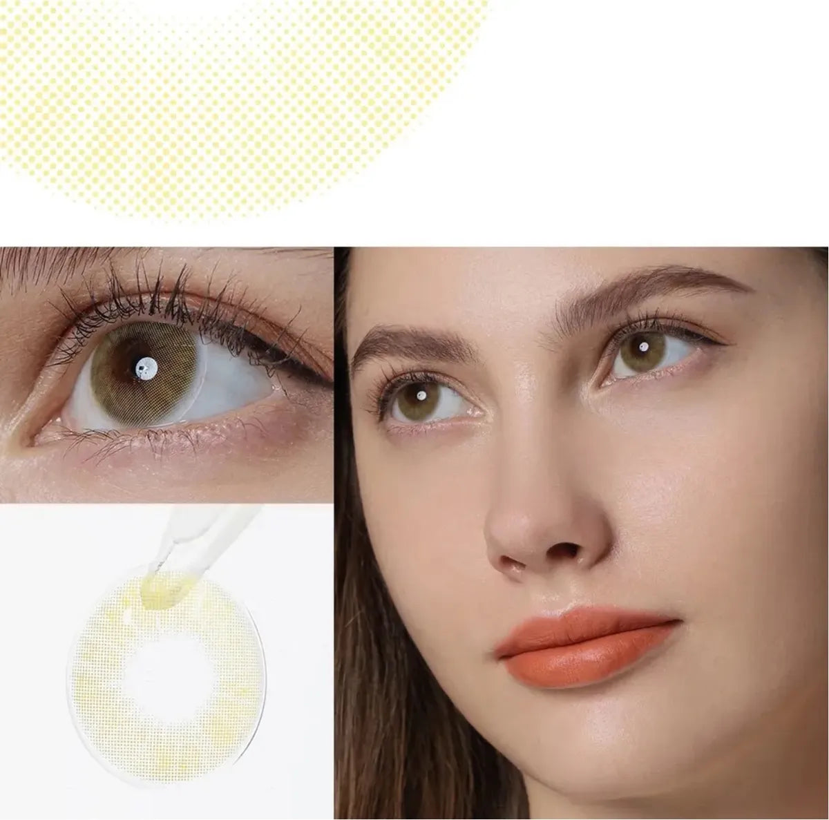 Lentes de Contacto Sin Borde Tono Amber