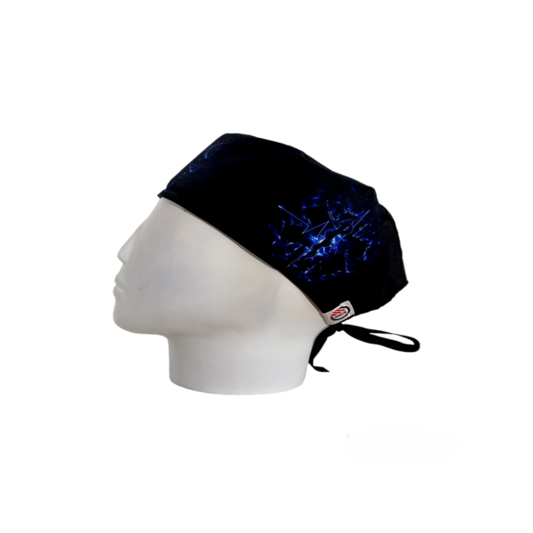 Gorro Quirúrgico Hombre Esculapio ECG Azul Eléctrico
