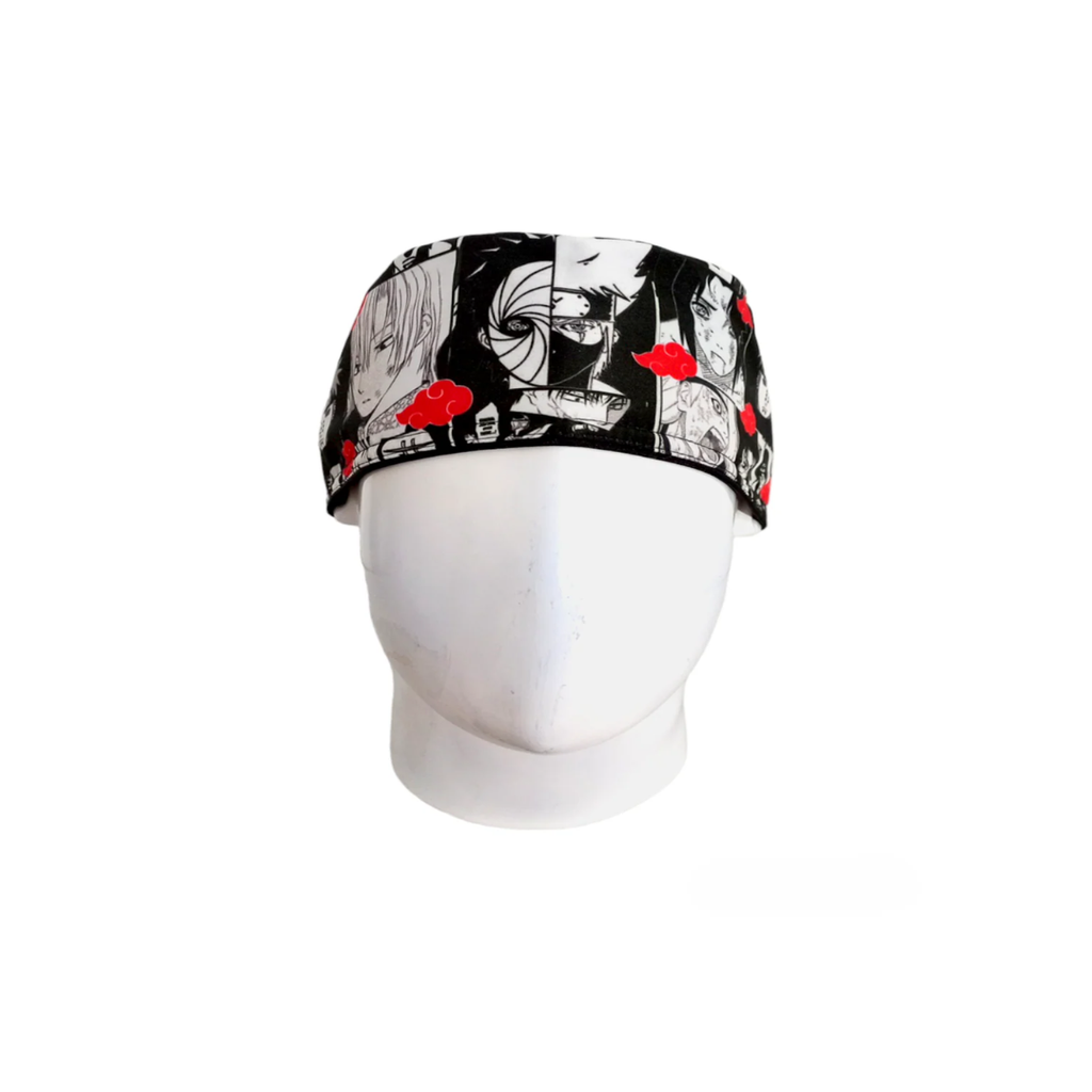 Gorro Quirúrgico Hombre Naruto Akatsuki Black