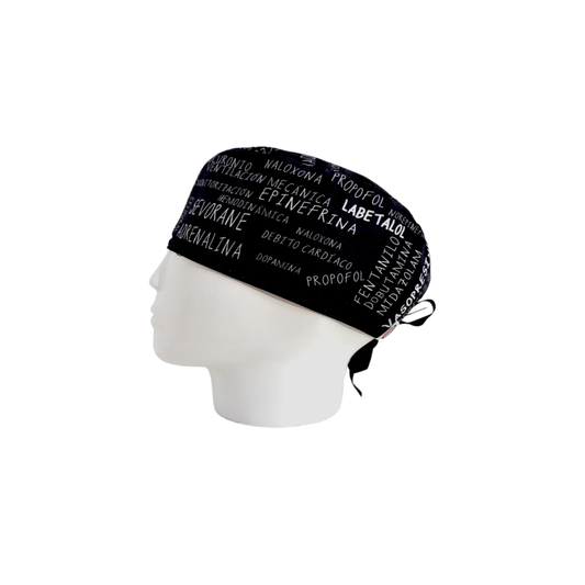 Gorro Quirúrgico Hombre Anesthesia Black