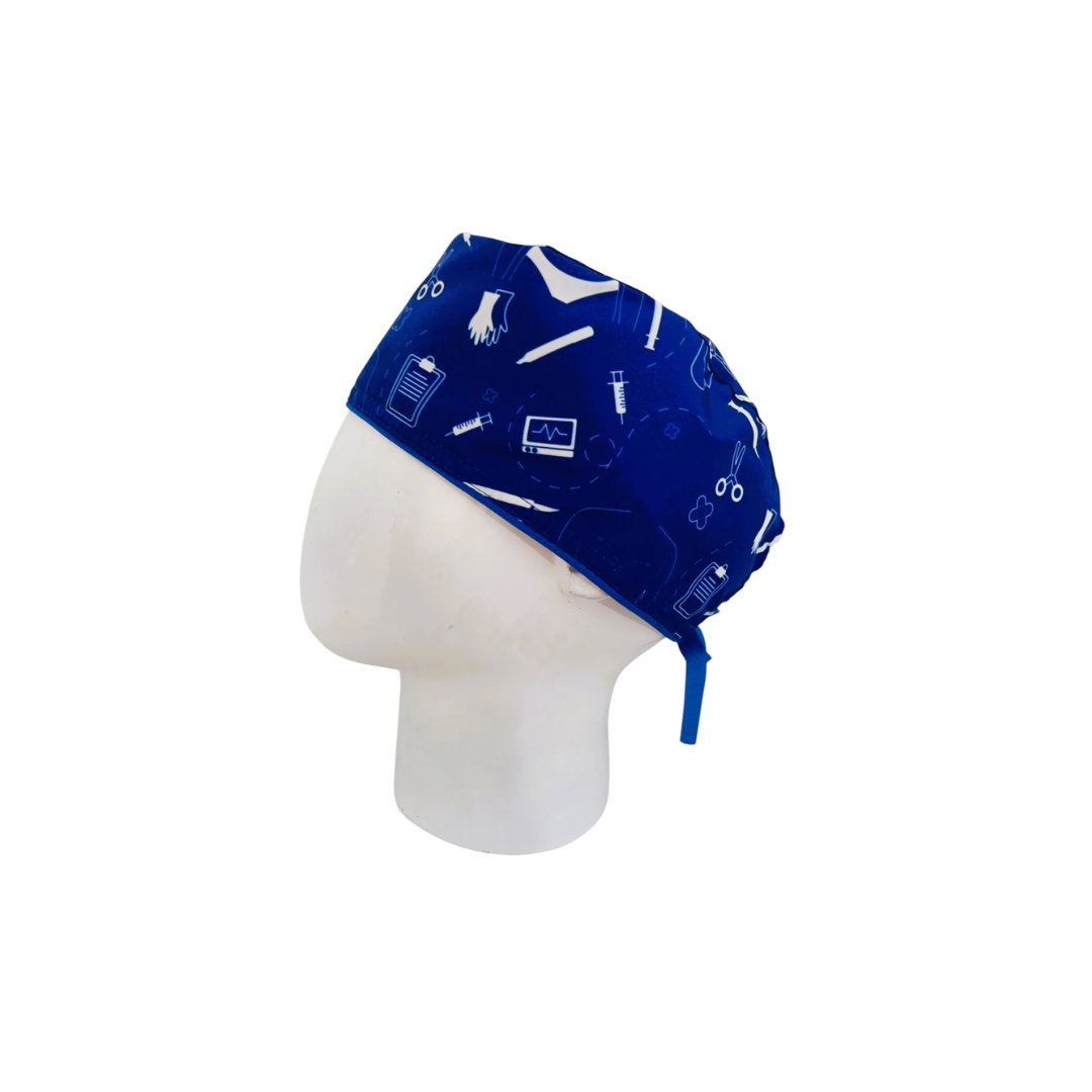 Gorro Quirúrgico Hombre Medical Icons Blue