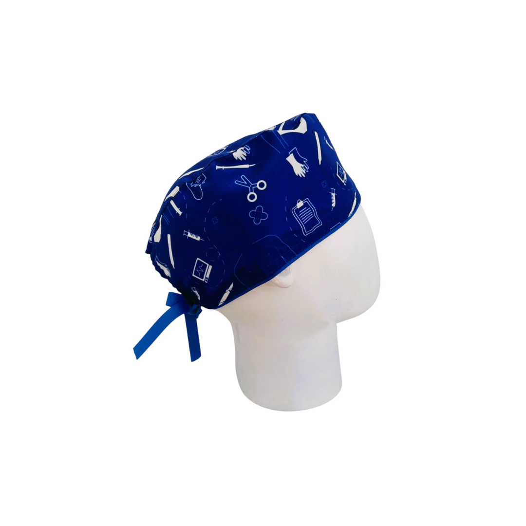 Gorro Quirúrgico Hombre Medical Icons Blue