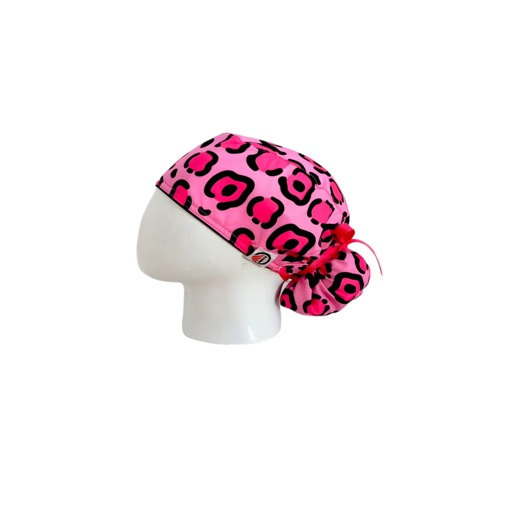 Gorro Quirúrgico Mujer Animal Print Fucsia