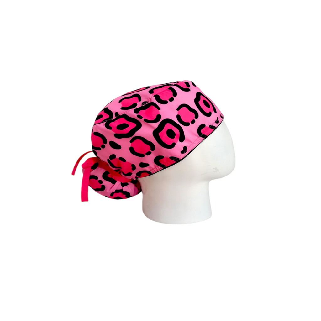 Gorro Quirúrgico Mujer Animal Print Fucsia