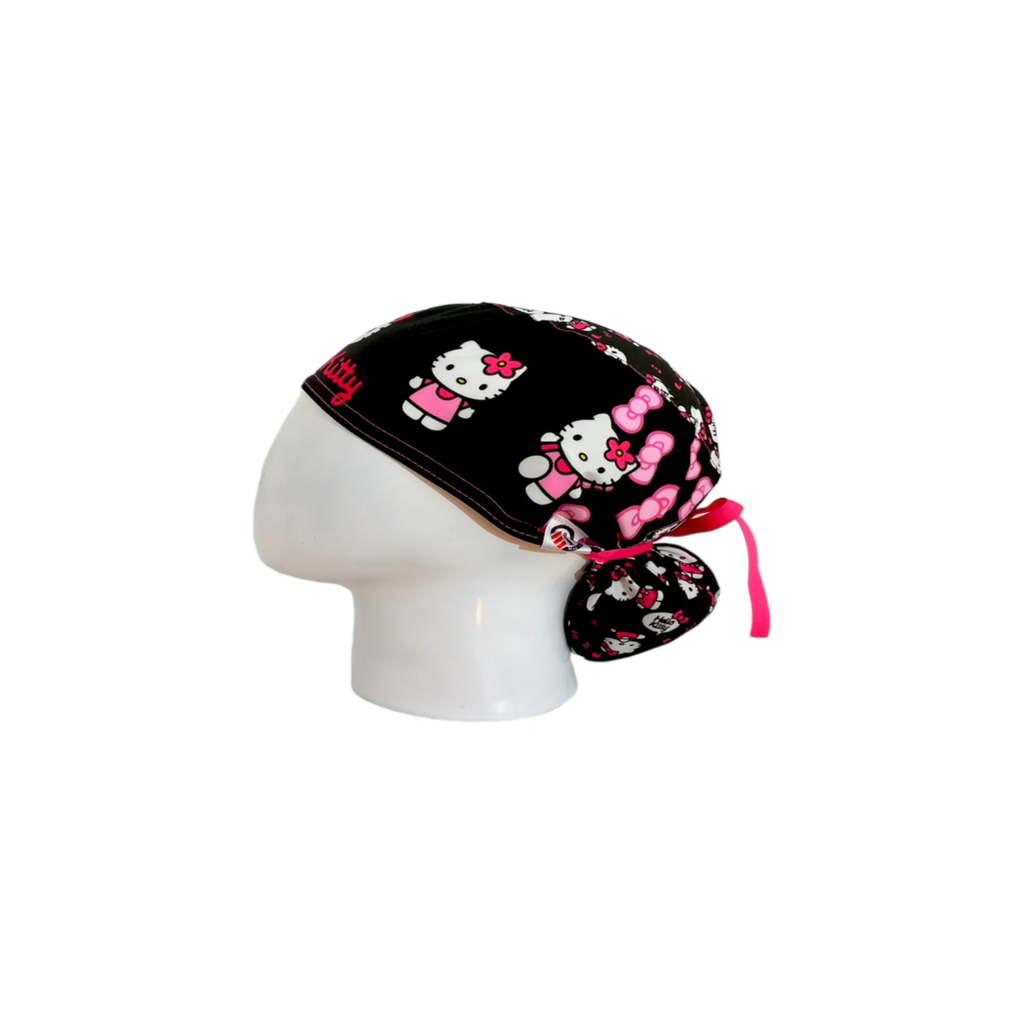 Gorro Quirúrgico Mujer Hello Kitty Black
