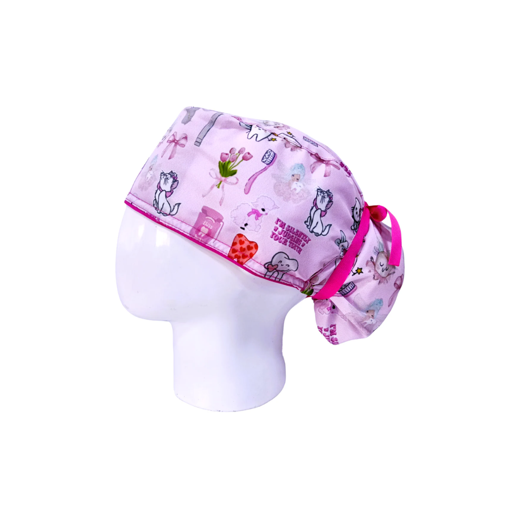 Gorro Quirúrgico Mujer Marie Cat Pink Care