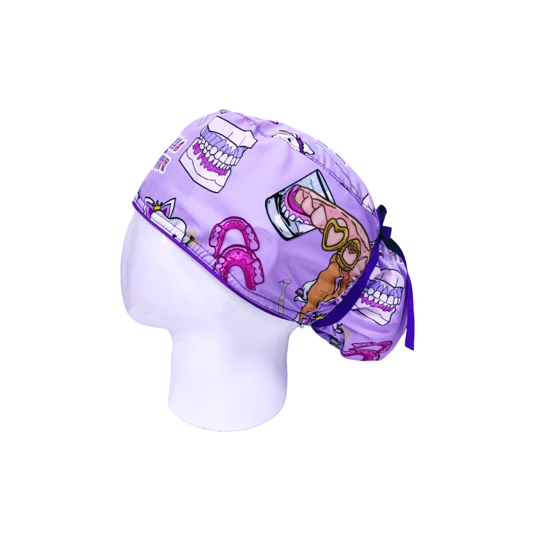 Gorro Quirúrgico Mujer Dental Tools Morado