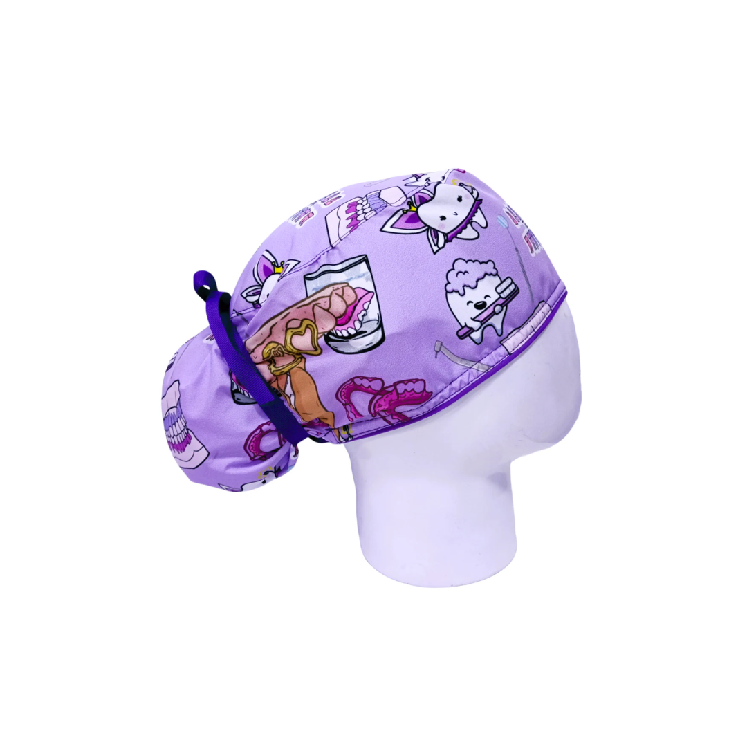 Gorro Quirúrgico Mujer Dental Tools Morado