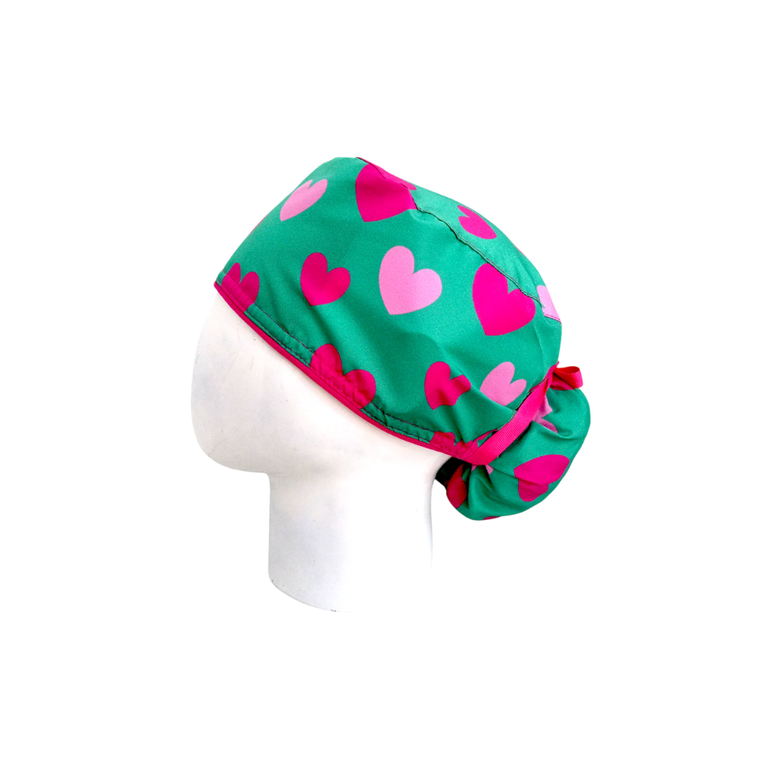 Gorro Quirúrgico Mujer Love Hearts Vibrante