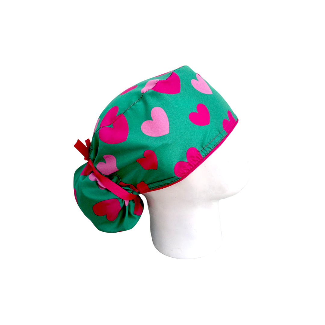 Gorro Quirúrgico Mujer Love Hearts Vibrante