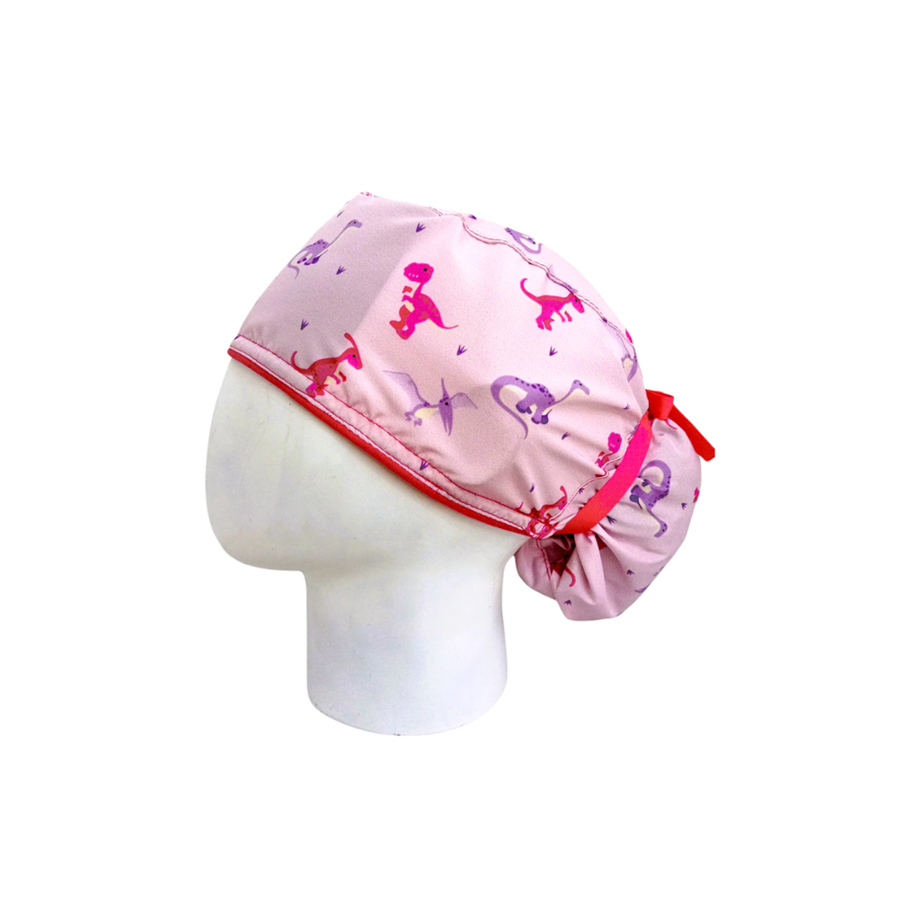 Gorro Quirúrgico Mujer Dino Cute Rosa