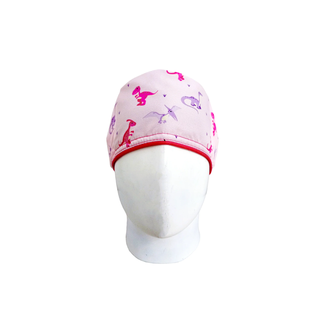 Gorro Quirúrgico Mujer Dino Cute Rosa