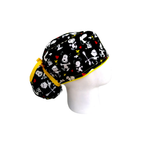 Gorro Quirúrgico Mujer Snoopy Negro Corazones