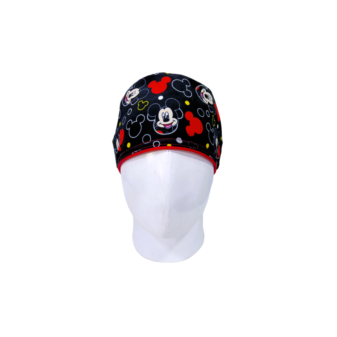 Gorro Quirúrgico Mujer Mickey Pattern Black