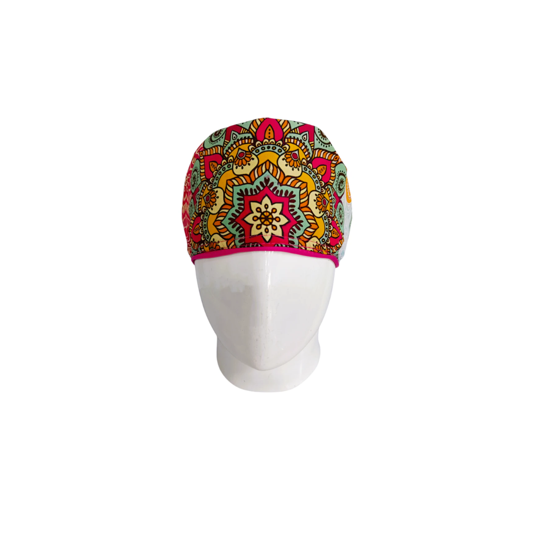 Gorro Quirúrgico Mujer Mandala Boho Multicolor