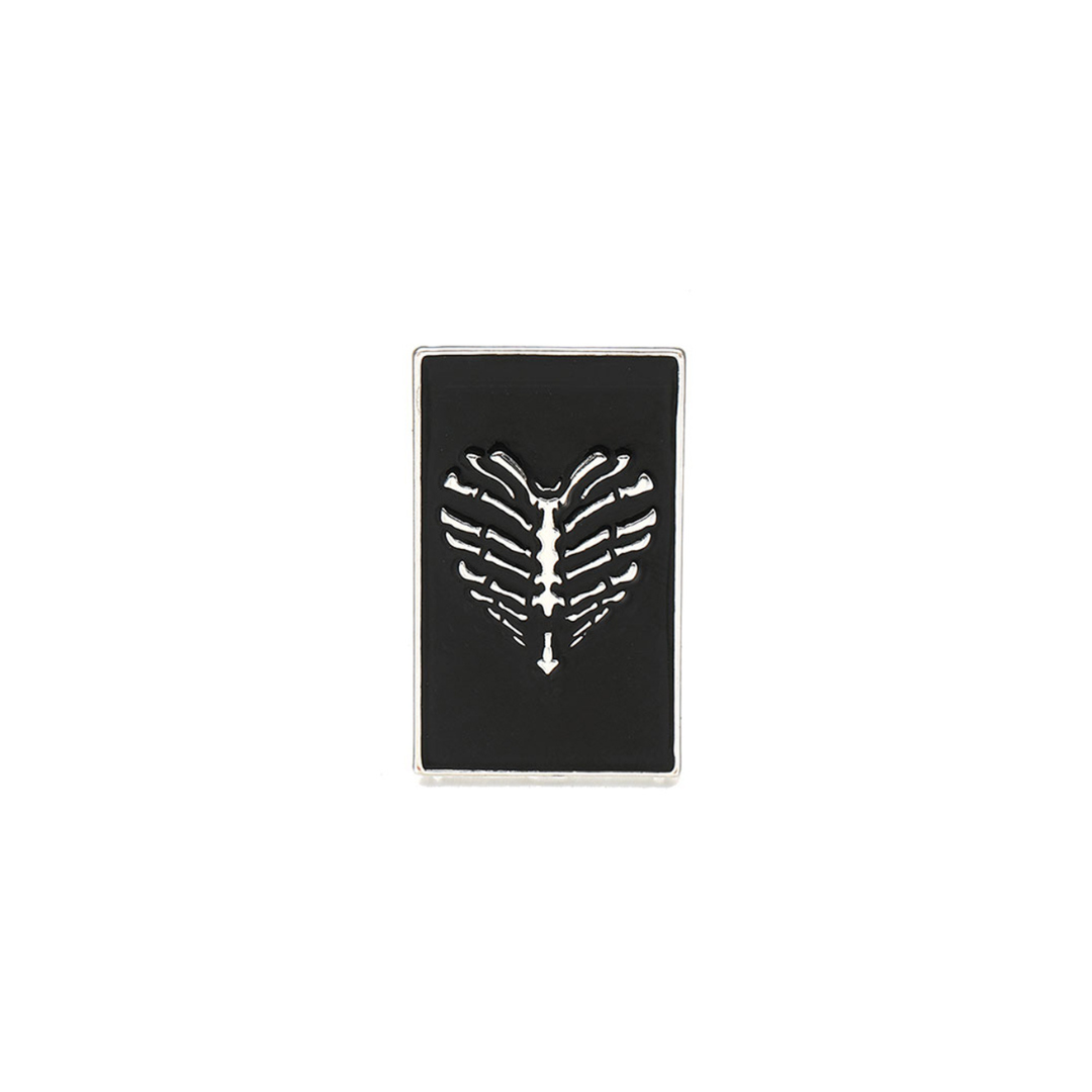Pin Metálico Corazón de Costillas