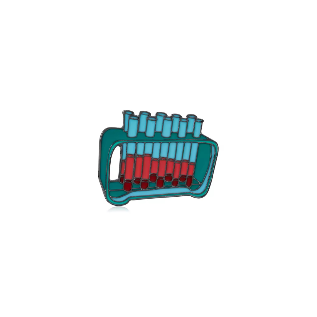 Pin Metálico Tubos de Ensayo Laboratorio