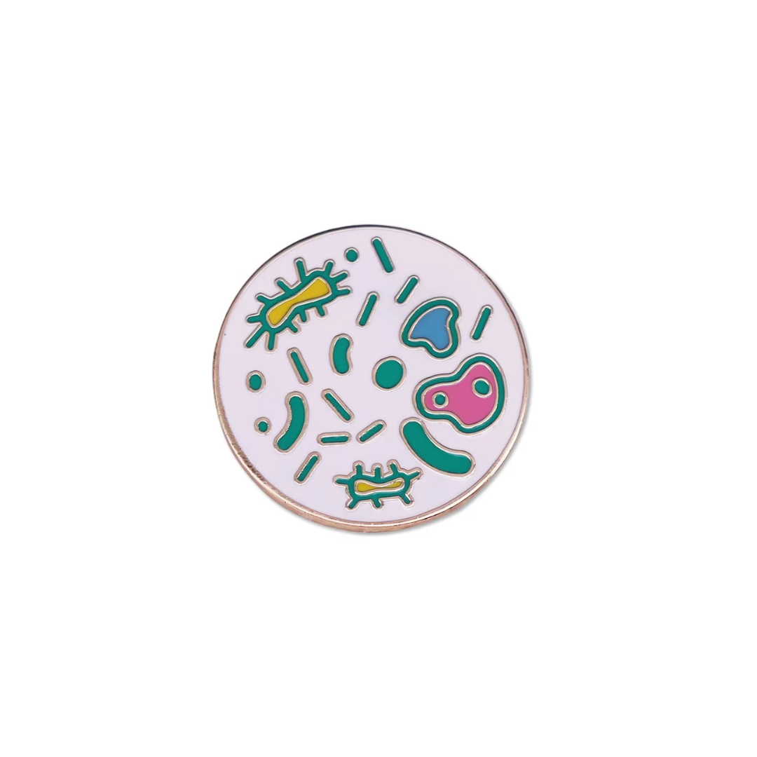 Pin Metálico Placa de Petri Microbial