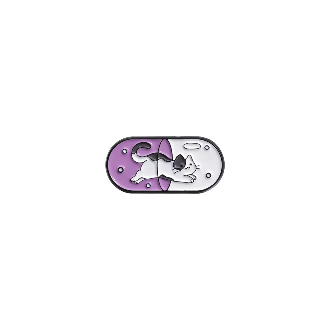 Pin Metálico Cat Pill